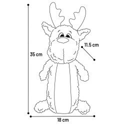 JOUET DE NOEL KROLA RENNE BRUN